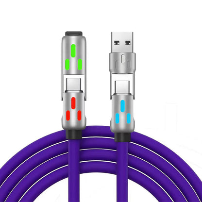 🌈 Univerzális RGB 4-az-1-ben gyors töltőkábel