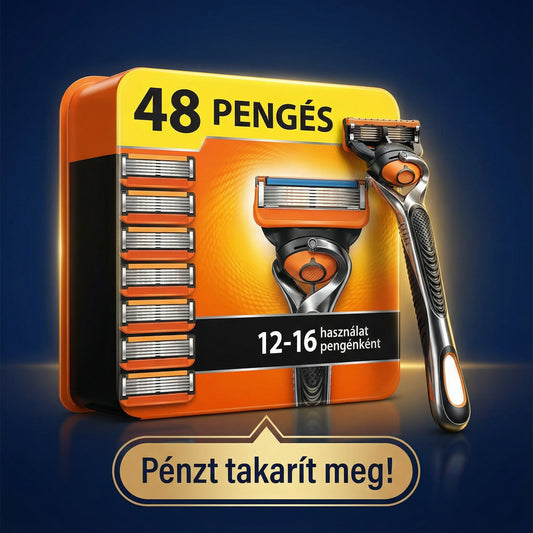 🧔 Férfi borotvapótló készlet + ingyenes tartóUltraéles rozsdamentes acél pengék, tökéletesen sima borotválkozás ✨
