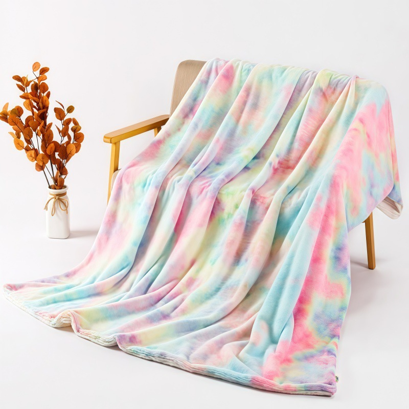 ☁️ Cozy up with this lovely blanket! Ultra-Soft Tie-Dye Plush Throw Blanket
