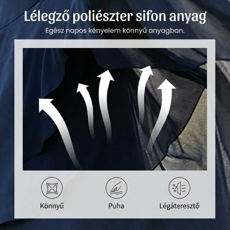 🥰 Keresel egy légies, nőies midi ruhát minden nyári programhoz? ⏰ UTOLSÓ NAPI PROMÓCIÓ - 40% KEDVEZMÉNY 💖 [S-3XL] 👗✨️ Női Réteges Háló A-vonalú Midi Ruha