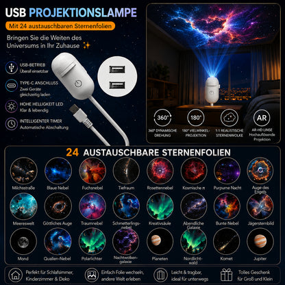 🔥Unod az unalmas éjszakai fényeket? ✨ 2-in-1 csillagos égbolt projektor és éjszakai lámpa