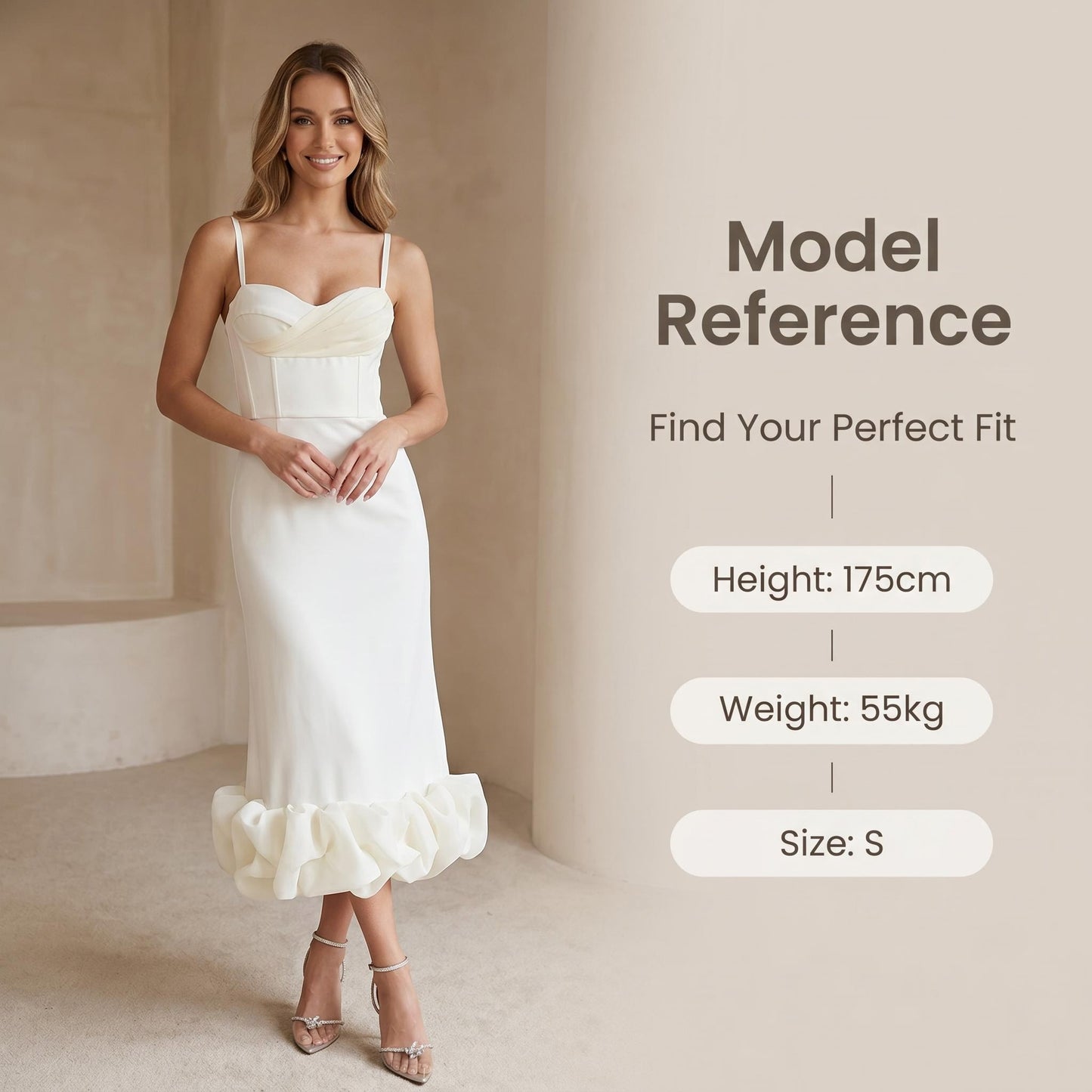 🥰 Keresel egy lenyűgöző nőies ruhát különleges alkalmakra? 👗 Vállpánt nélküli, fodros, sellőfazonú ruha