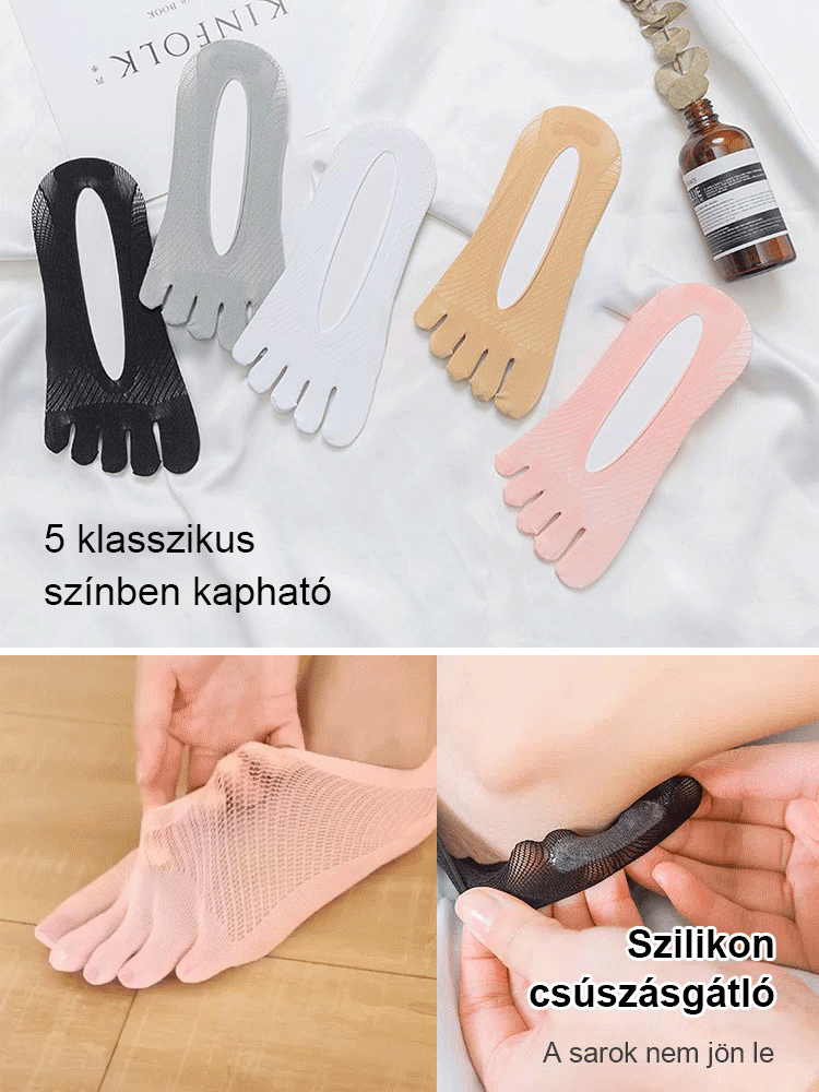 🔥Forró akció🔥Uniszex láthatatlan korrekciós ötujjú zokni