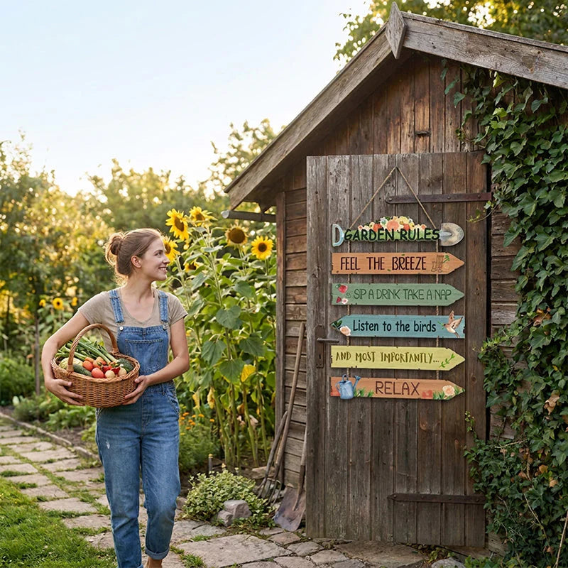 🤎 Unod az üres kertfalat és keresel természetes dekorációt? 🤎Rusztikus fából készült kertbe akasztható falidísz-tábla🍃