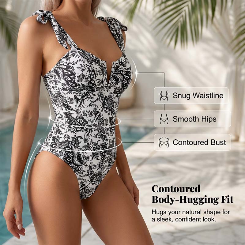 👙 Női, mintás egyrészes fürdőruha – Divatos, alakformáló és kényelmes 🌺🌊