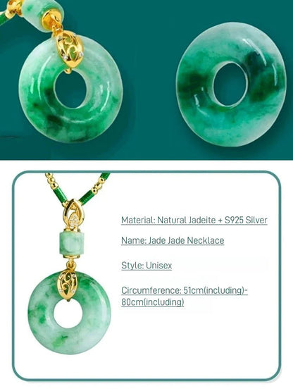 🧿✨ Hetian jade áldás „béke csat” medál – szerencse és harmónia