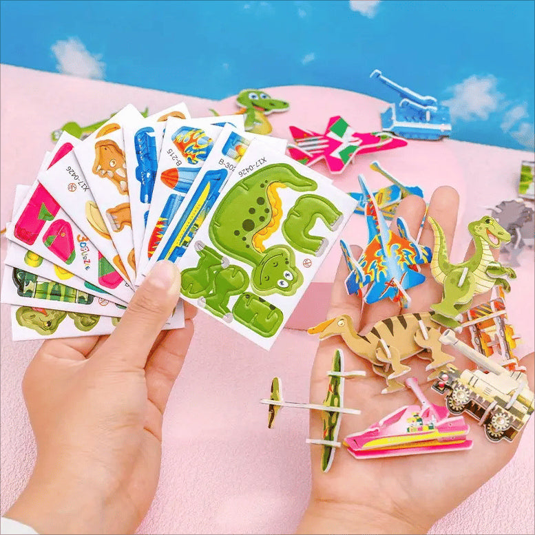 🎠Vidám időtöltés kicsiknek! DIY 3D-s rajzfilm puzzle (25 darabos készlet)(🔥 1-et fizet, 2-t kap!)