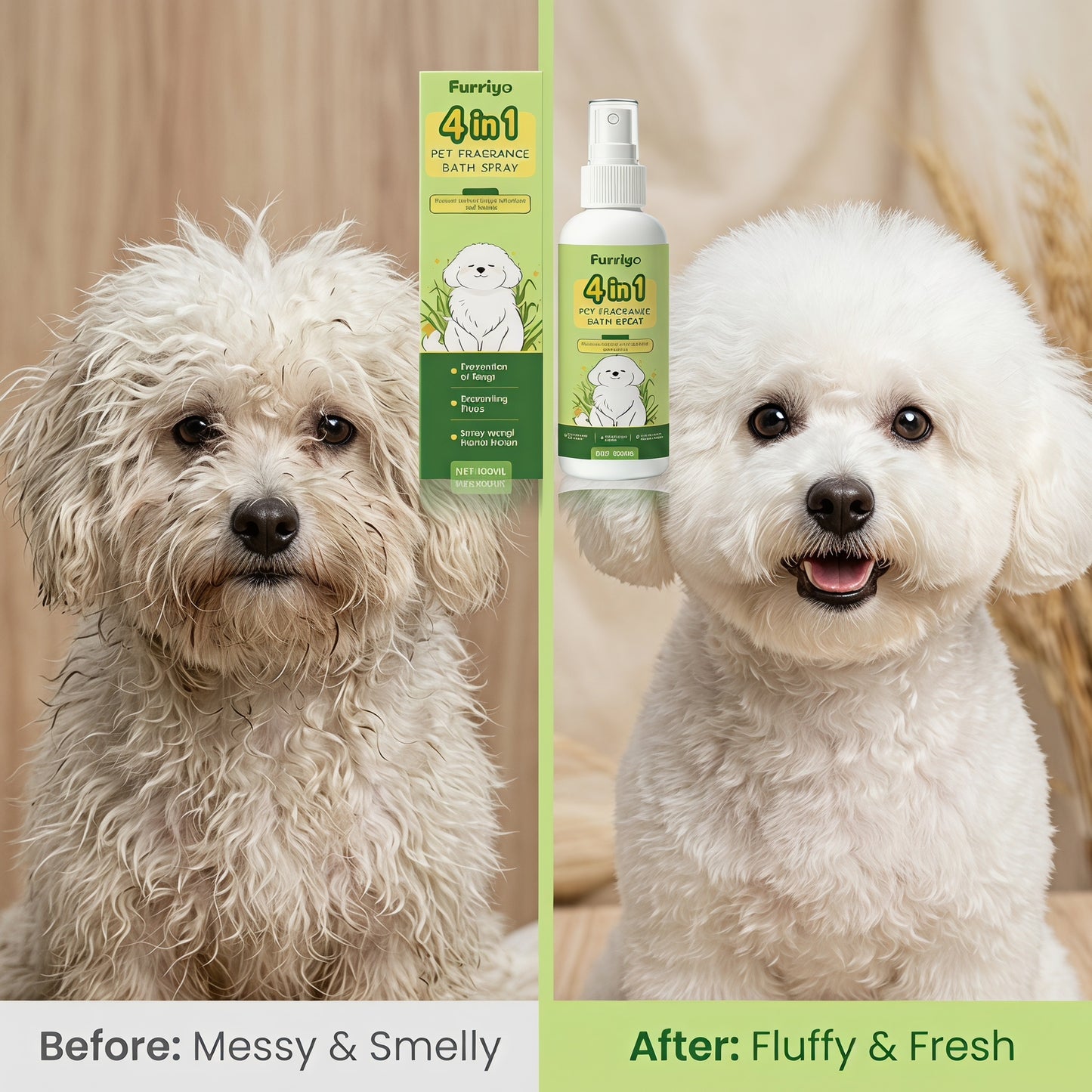 😩 Kutyád utálja a fürdetést, gyors frissítésre van szüksége séták után? 🐾 -Kutyafürdő-spray
