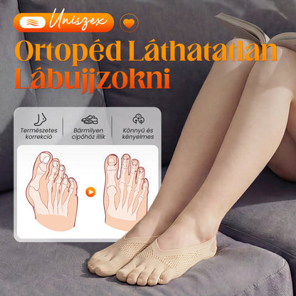 Végre kényelmes zokni minden napra!☀️ Uniszex láthatatlan korrekciós ötujjú zokni✨🧦
