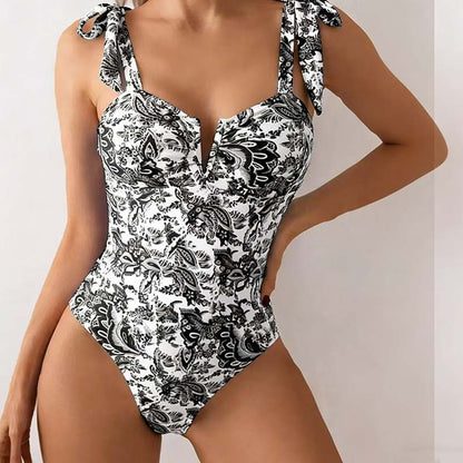 👙 Női, mintás egyrészes fürdőruha – Divatos, alakformáló és kényelmes 🌺🌊
