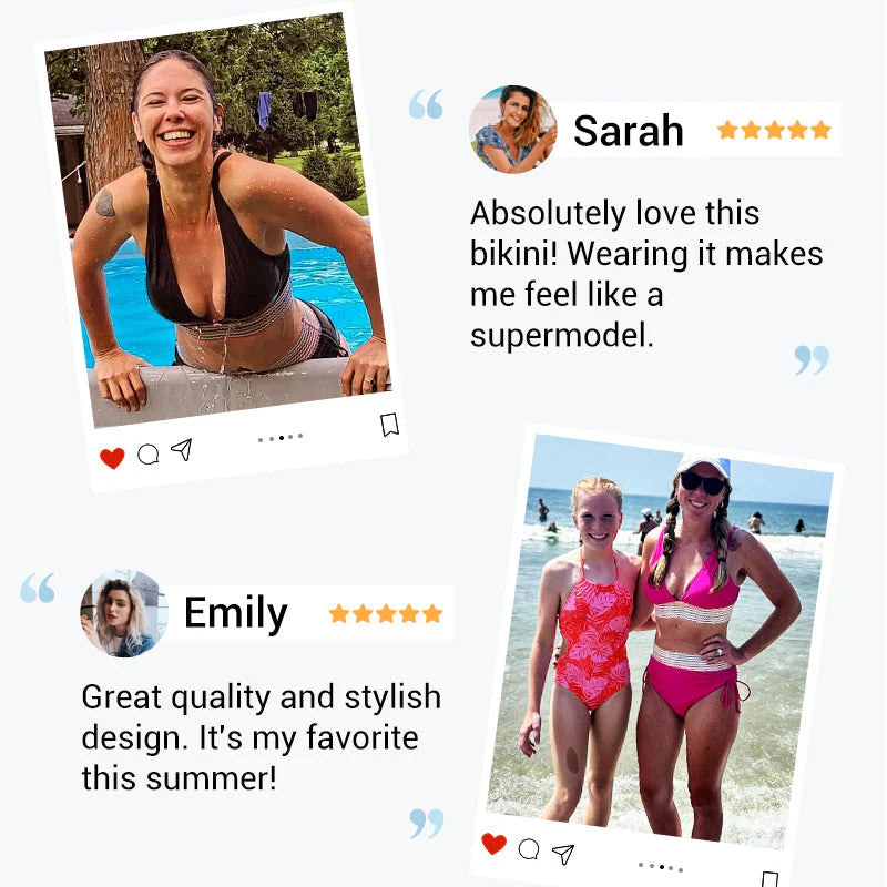 🔥Most kapható💥 – 👙 Magas derekú, hasformáló, többszínű bikini szett