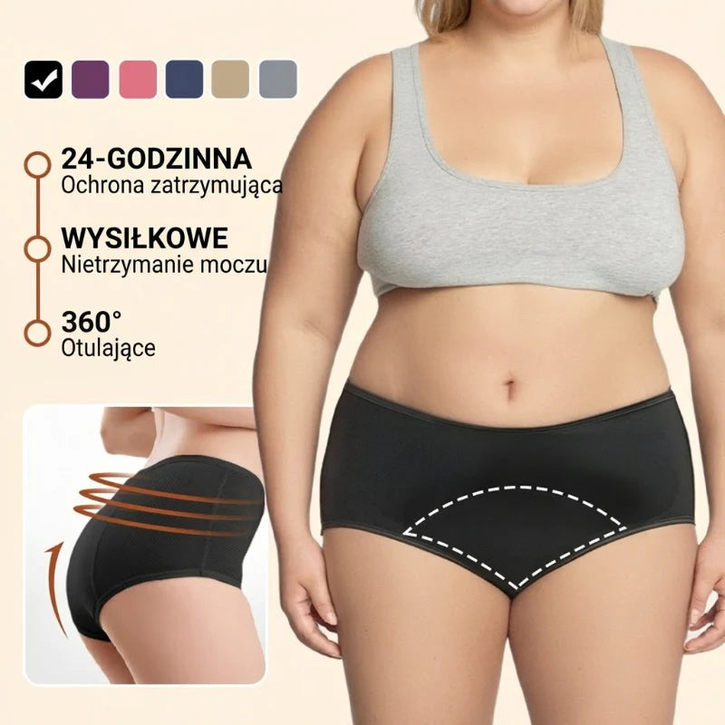 3-Piece Set 🔥🍃 High-waisted sanitary panties with leak protection front and back, effectively preventing side leakage