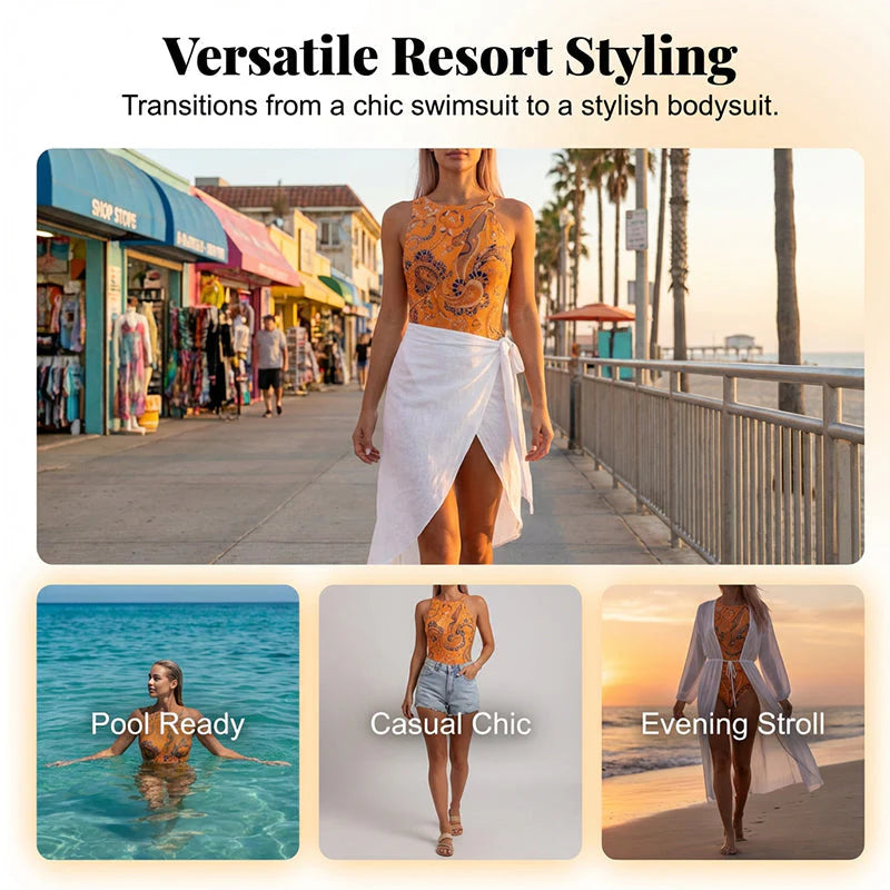 🩱 Klasszikus retro stílust kedvelsz a strandon? ⛱️ Női fürdőruha retro mintával és vállpántokkal