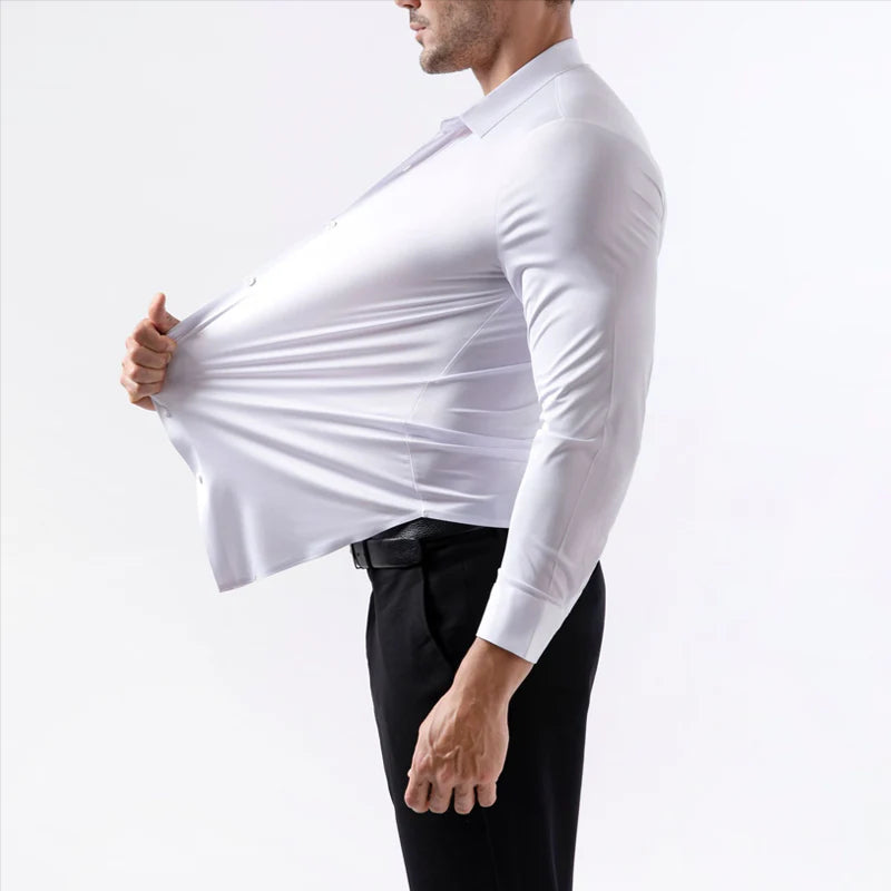 👔✨ Férfi, nagy rugalmasságú, gyűrődésmentes ing – elegancia kompromisszumok nélkül