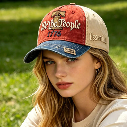 🧢 Kopott amerikai zászlóval hímzett sapka 🇺🇸