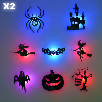 Halloweenské nálepky na stenu, ktoré svietia v tme