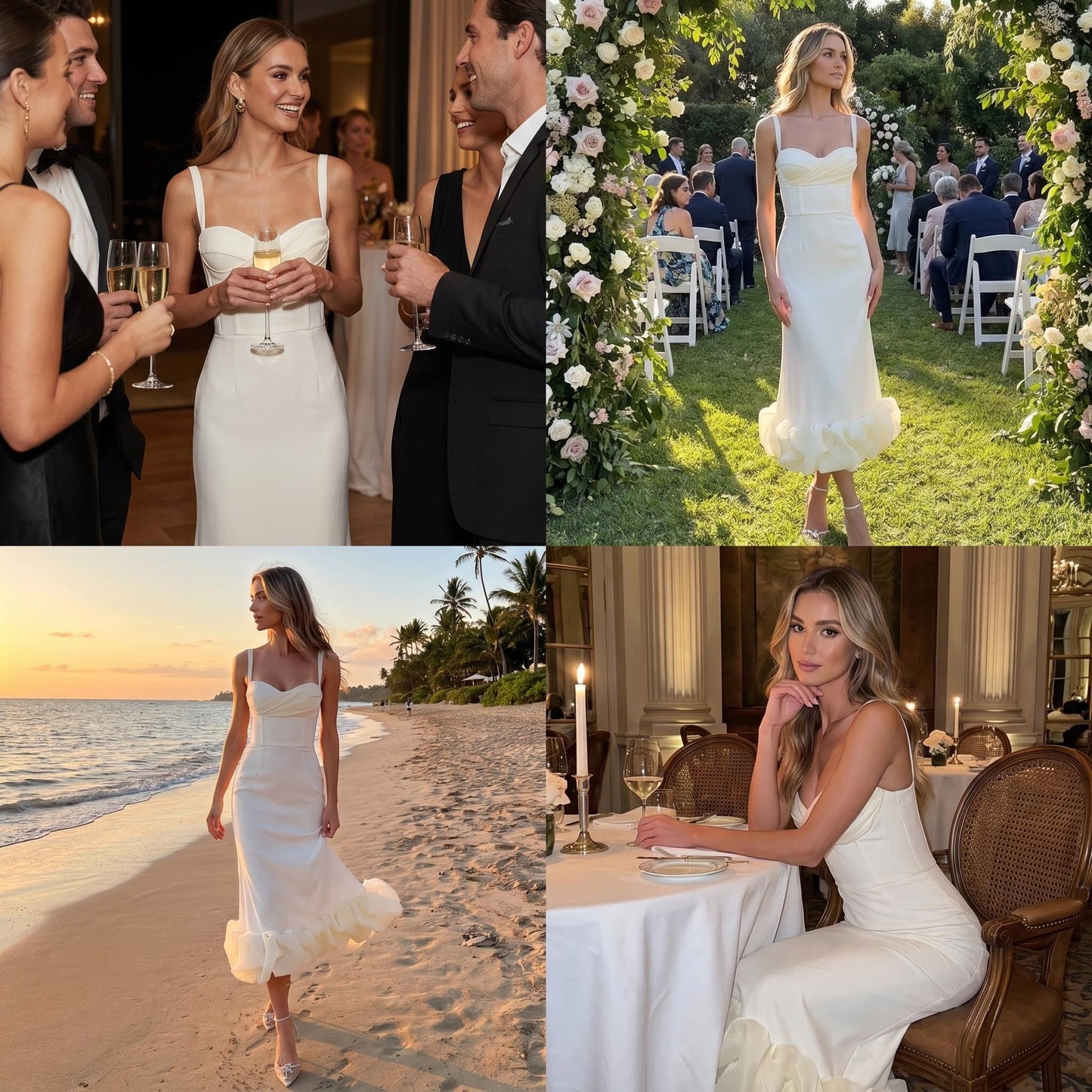 🥰 Keresel egy lenyűgöző nőies ruhát különleges alkalmakra? 👗 Vállpánt nélküli, fodros, sellőfazonú ruha