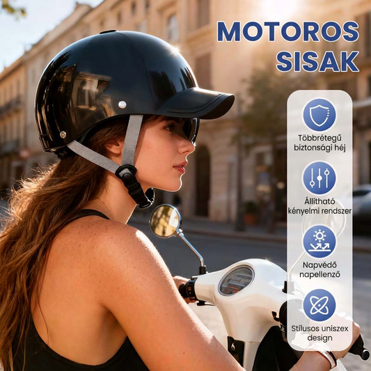 🏍️ Szeretnél stílusosan motorozni anélkül, hogy nagy sisak elrontaná a szetted? 🔥 Unisex Baseboll Sapka Stílusú Motorkerékpár Sisak 🏍️🧢
