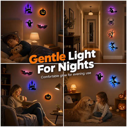 Halloweenské nálepky na stenu, ktoré svietia v tme