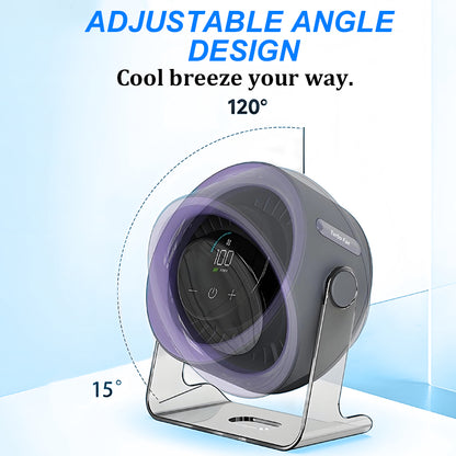 🥵 Otthon és munkahelyen is fullasztó a hőség? 2026 asztali ventilátor – USB-ről tölthető, LED-kijelzővel