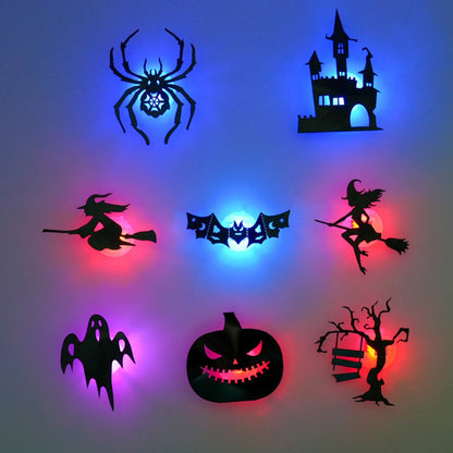 Halloweenské nálepky na stenu, ktoré svietia v tme