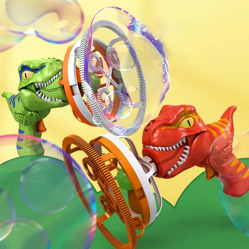 🎁✨ Elektromos láncos nagy buborékfújó gép – Folyamatos varázslat, lenyűgöző látvány 🌿🦖