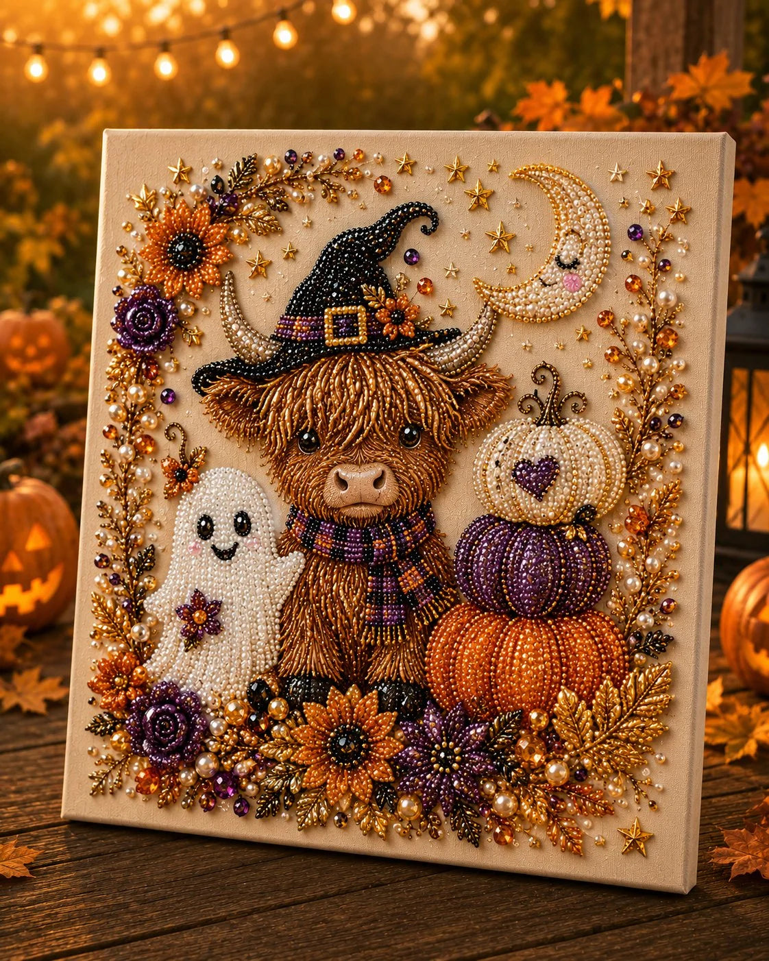 🎃 Halloween gyöngyös kézműves készlet – Nincs szükség festési ismeretekre, csak illeszd össze és helyezd el a gyöngyöket.