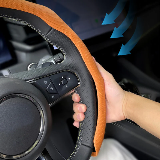 🔥🚗Lélegző, csúszásmentes, ultravékony kormánykerékborítás