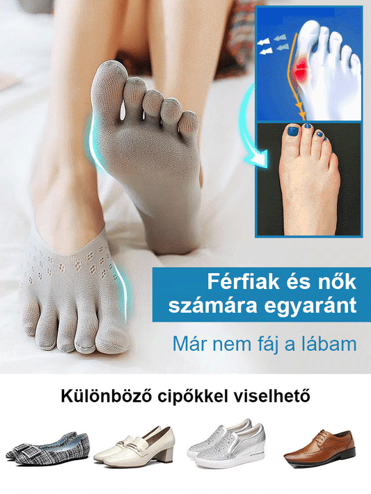 🔥Forró akció🔥Uniszex láthatatlan korrekciós ötujjú zokni