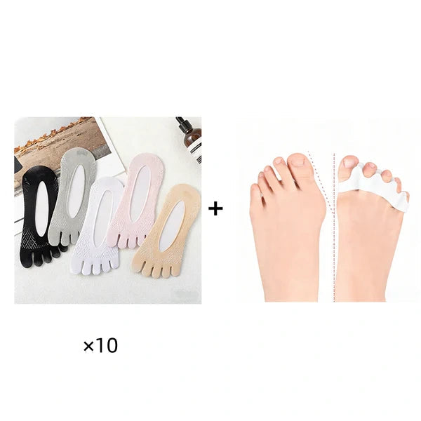 Végre kényelmes zokni minden napra!☀️ Uniszex láthatatlan korrekciós ötujjú zokni✨🧦