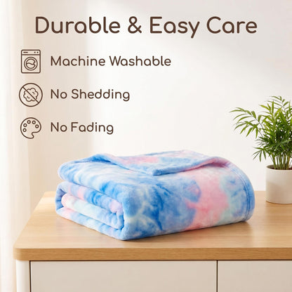 ☁️ Cozy up with this lovely blanket! Ultra-Soft Tie-Dye Plush Throw Blanket