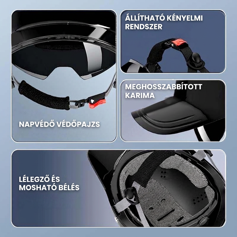 🏍️ Szeretnél stílusosan motorozni anélkül, hogy nagy sisak elrontaná a szetted? 🔥 Unisex Baseboll Sapka Stílusú Motorkerékpár Sisak 🏍️🧢
