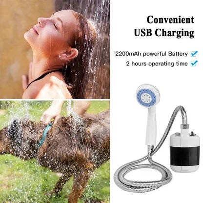 🚿Külső hordozható zuhany USB-ről való táplálással