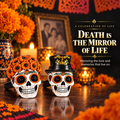 （Zľava na Dušičky🎁1+1 ZADARMO❤️）Aromaterapia s klipom na vetrací otvor auta Día de los Muertos | Sprevádzanie duší domov teplom a vôňou