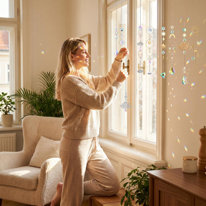 ✨ Unalmas ablakod új életre kel ezzel a látványos dísszel! Dekoratív napfényfogó függesztő szett