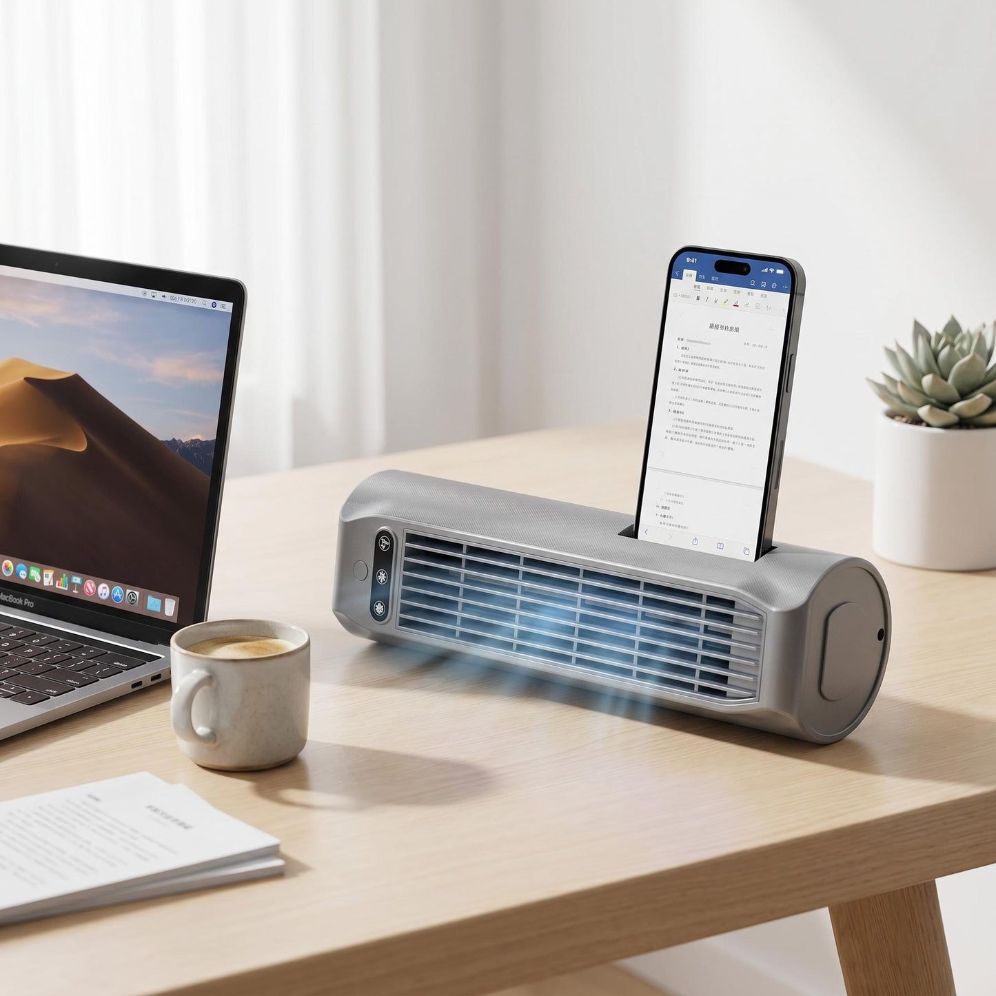 🥵 Otthonodban meleg van és nem szereted a zajos hagyományos ventilátorokat? 🪭 Asztali, lapát nélküli cirkulációs ventilátor
