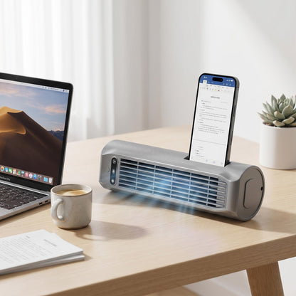 🥵 Otthonodban meleg van és nem szereted a zajos hagyományos ventilátorokat? 🪭 Asztali, lapát nélküli cirkulációs ventilátor