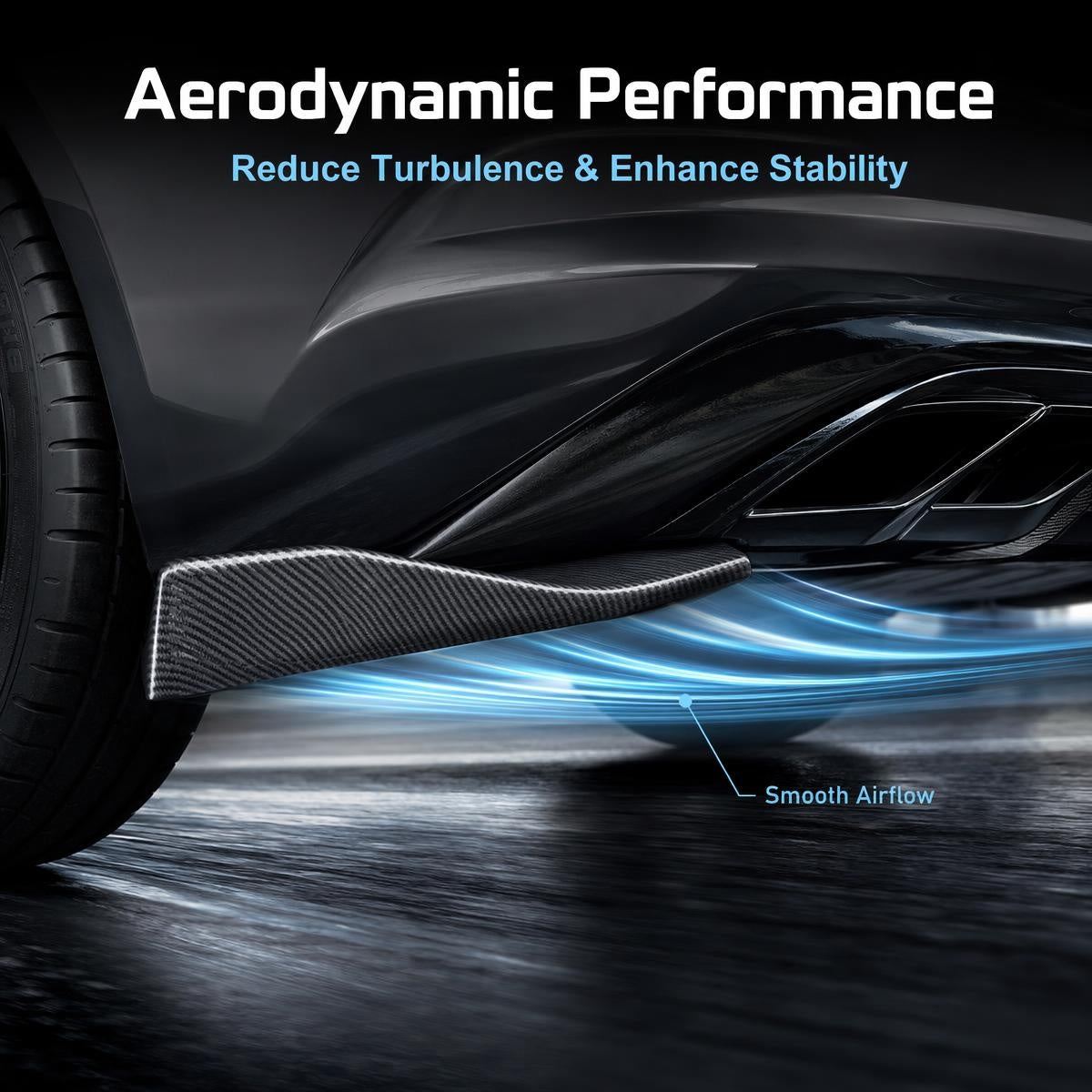 🏎️✨ Aerodinamikus univerzális hátsó lökhárító toldat