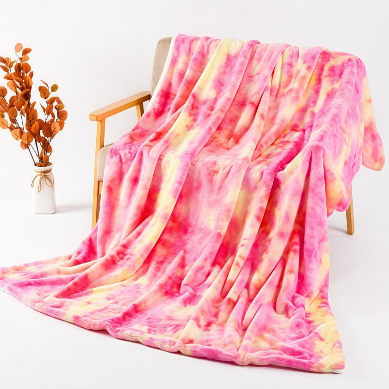 ☁️ Cozy up with this lovely blanket! Ultra-Soft Tie-Dye Plush Throw Blanket