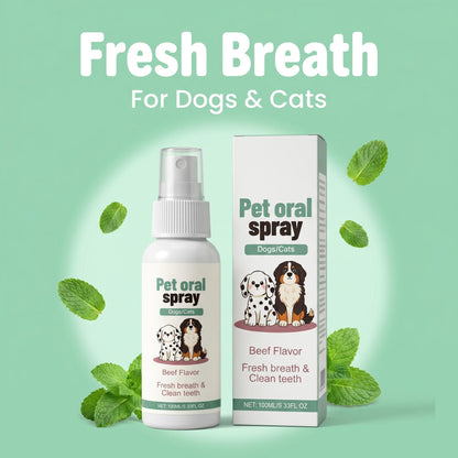 🔥1+1 akció🔥✨Aggódsz kedvenced fogkőjéért és büdös szájáért? 🐾🦷 Kíméletes szájápoló spray háziállatok számára