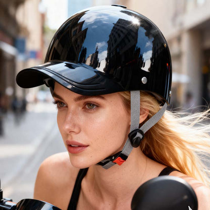 🏍️ Szeretnél stílusosan motorozni anélkül, hogy nagy sisak elrontaná a szetted? 🔥 Unisex Baseboll Sapka Stílusú Motorkerékpár Sisak 🏍️🧢