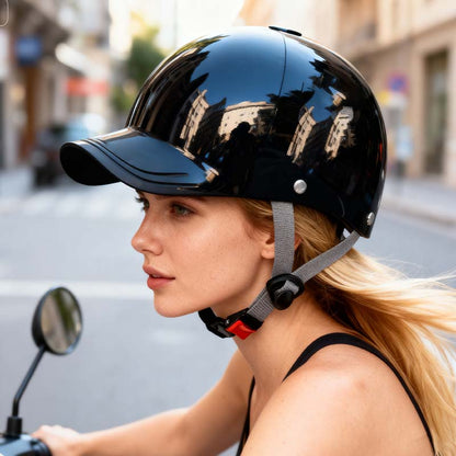 🏍️ Szeretnél stílusosan motorozni anélkül, hogy nagy sisak elrontaná a szetted? 🔥 Unisex Baseboll Sapka Stílusú Motorkerékpár Sisak 🏍️🧢