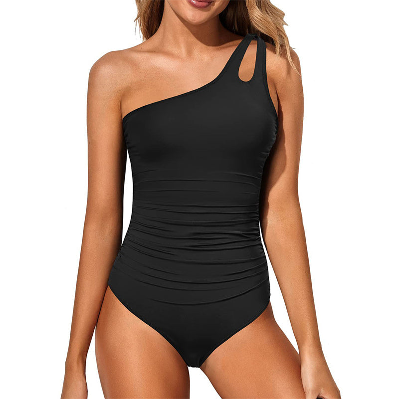 🥰 Egyedi, nőies fürdőruhát keresel a tengerparti nyárhoz? 🔥 S-2XL 🍀 Női Egyvállas Egyrészes Fürdőruha 🏖️👙