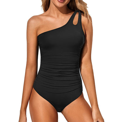 🥰 Egyedi, nőies fürdőruhát keresel a tengerparti nyárhoz? 🔥 S-2XL 🍀 Női Egyvállas Egyrészes Fürdőruha 🏖️👙