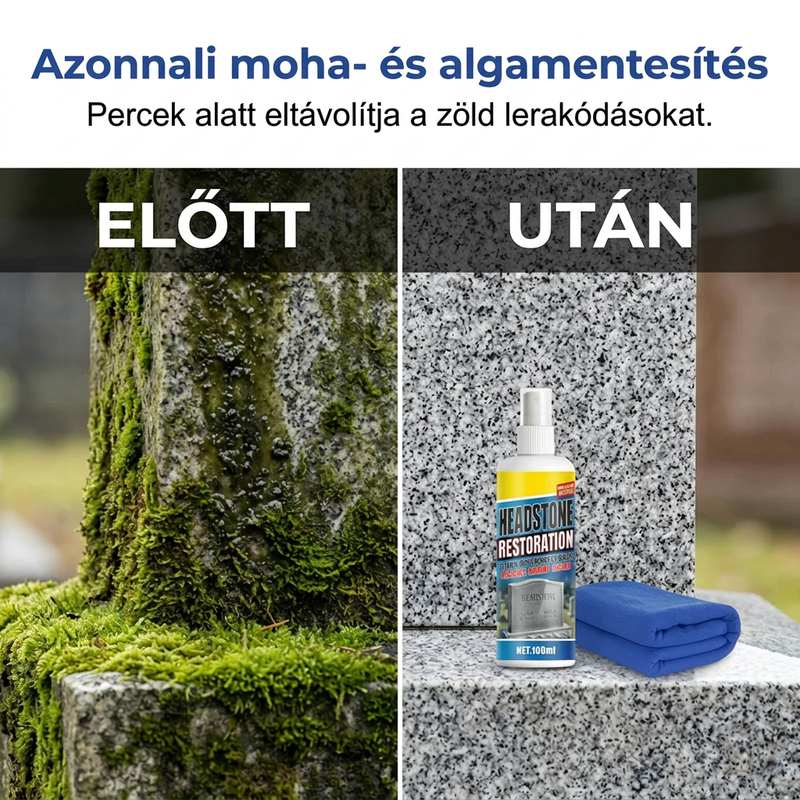 🪨 Ne küszködj többé a köves felületek makacs szennyeződéseivel! 🏛️ Sírtisztító spray – gyors hatású | Gránithoz, márványhoz, kék kőhöz, természetes kőhöz – utánvéttel 🌿