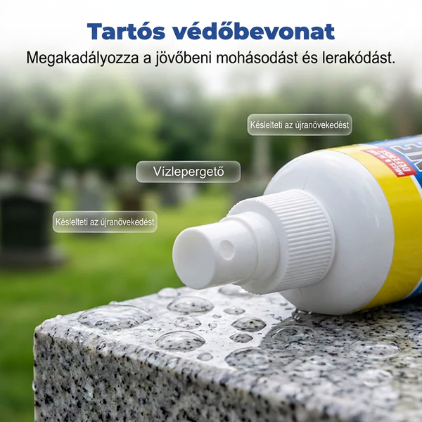 🪨 Ne küszködj többé a köves felületek makacs szennyeződéseivel! 🏛️ Sírtisztító spray – gyors hatású | Gránithoz, márványhoz, kék kőhöz, természetes kőhöz – utánvéttel 🌿