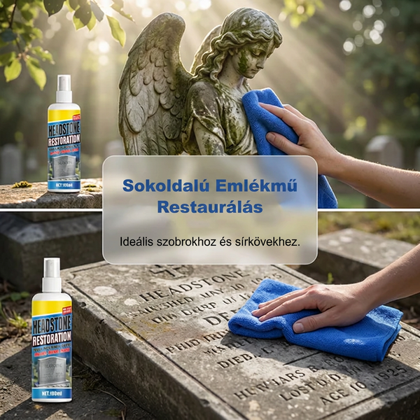 🪨 Ne küszködj többé a köves felületek makacs szennyeződéseivel! 🏛️ Sírtisztító spray – gyors hatású | Gránithoz, márványhoz, kék kőhöz, természetes kőhöz – utánvéttel 🌿