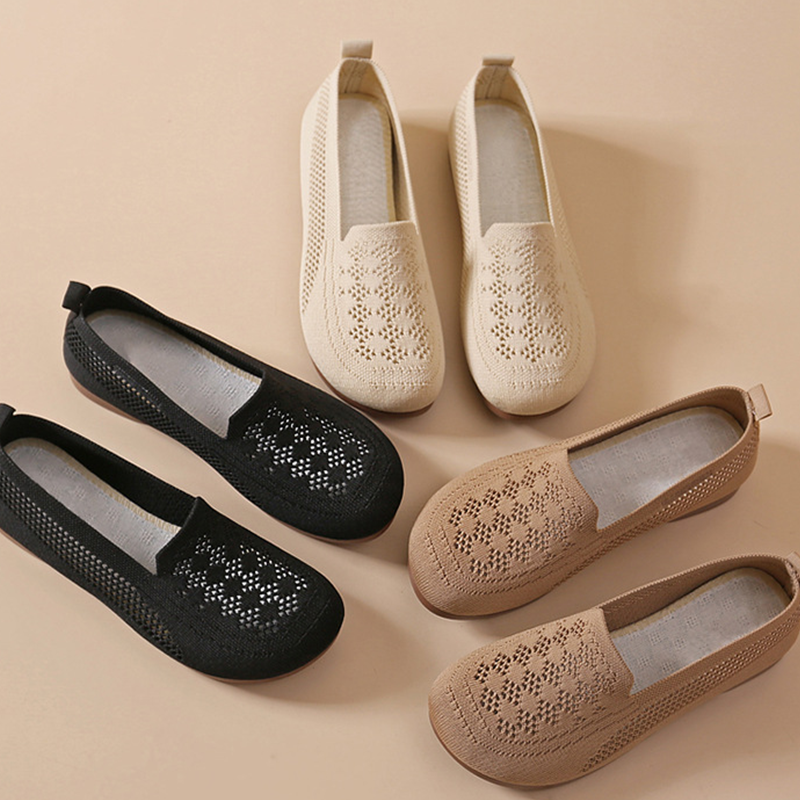 Kényelmes könnyű viselet minden napra👌 🦶🌬️ Női légáteresztő kötött slip-on cipő ❄️🌿