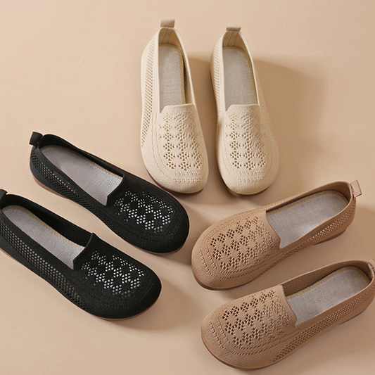Kényelmes könnyű viselet minden napra👌 🦶🌬️ Női légáteresztő kötött slip-on cipő ❄️🌿