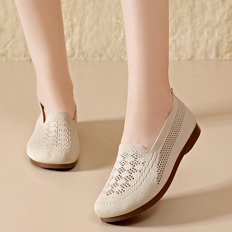 Kényelmes könnyű viselet minden napra👌 🦶🌬️ Női légáteresztő kötött slip-on cipő ❄️🌿